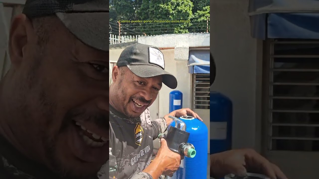 instalación de filtro desgarrador de agua. paso a paso
