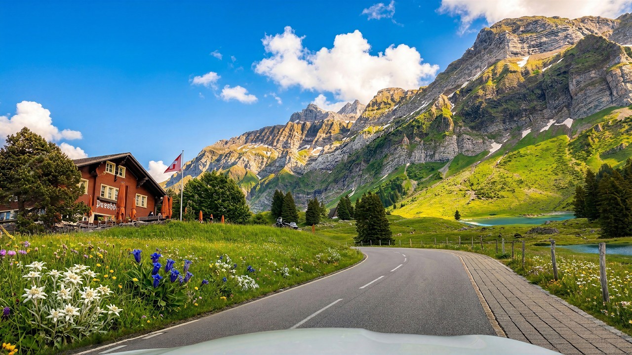 Switzerland 🇨🇭 4K Drive | Mountains, Lakes, Villages & Cities | Scenic Road Stream