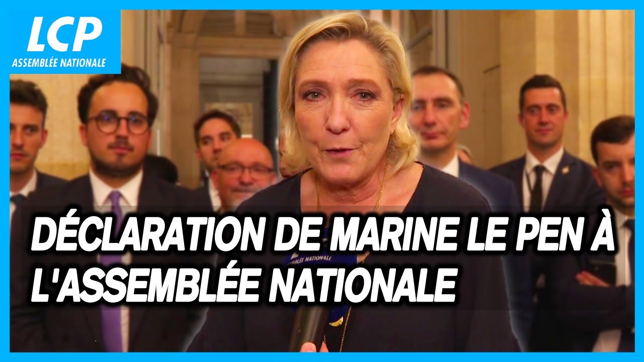Déclaration de Marine Le Pen à l'Assemblée nationale - 19/07/2024