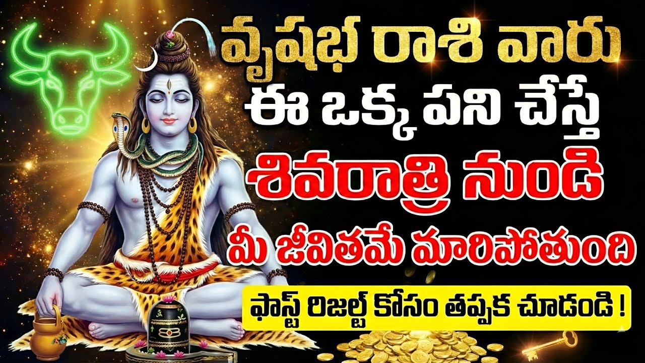 శివరాత్రి రోజు రహస్యంగా ఈ పని చేస్తే.. మీ దశ తిరగడం ఖాయం! | Vrishabha Rashi Shivaratri 2026