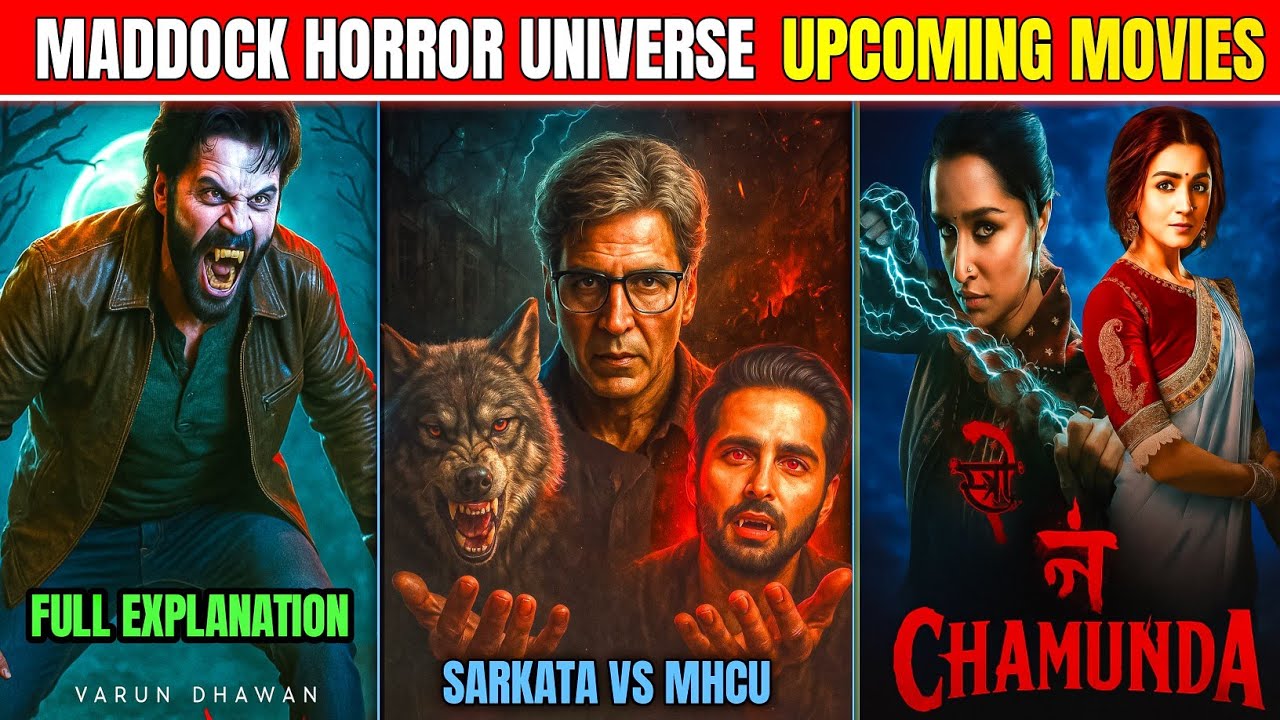 Madock Horror Comedy Universe Upcoming Movies | MHCU Universe Breakdown, Stri 3 To Bhediya 2 |