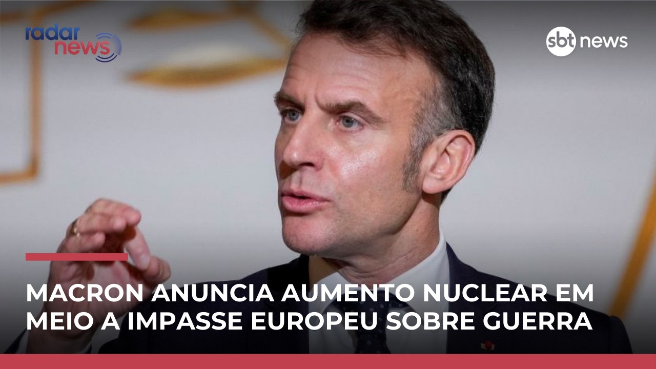 Macron anuncia reforço no poder nuclear francês perante impasse europeu na guerra | #RadarNews
