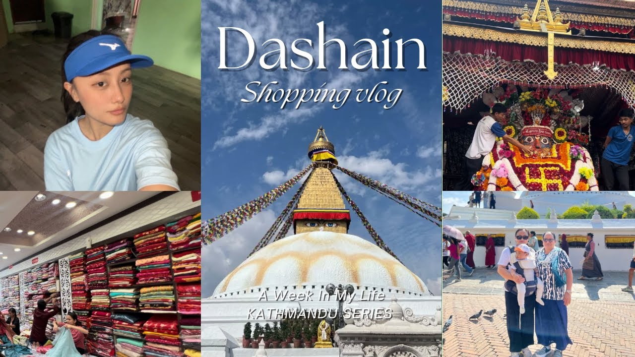 DASHAIN PREP VLOG: everything we got for Dashain🛒🛍️+mini haul✨||Newroad, Asan, Boudha, Bhatbhatini||