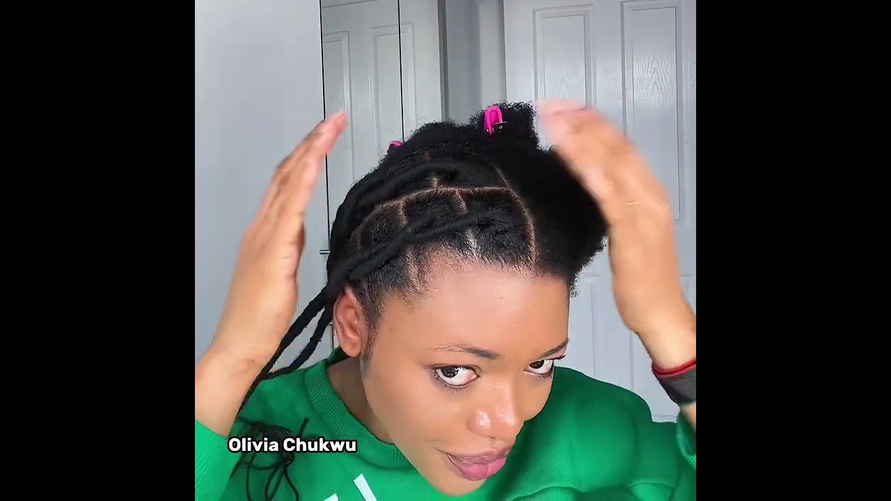 I tried African threading hairstyle on my natural hair for the first time!