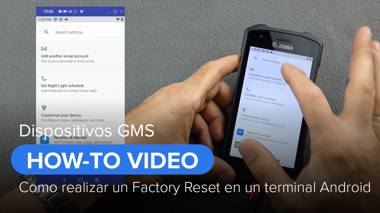 ZdZ | Como realizar un factory reset en un terminal Android | (Español) | Zebra