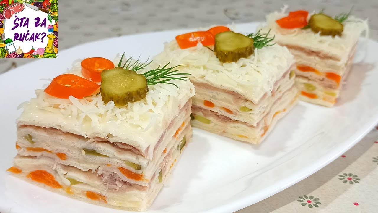 Posna slana rozen torta