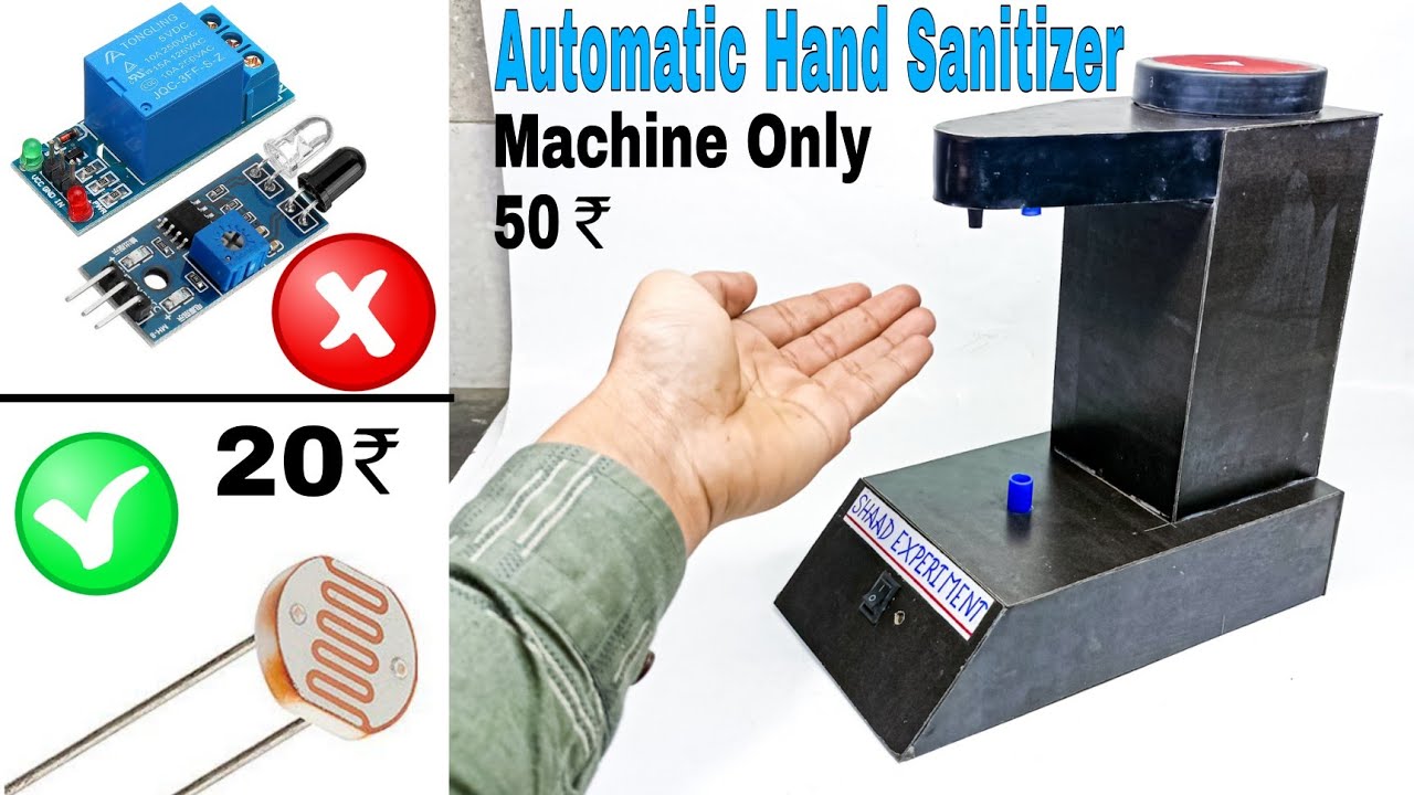 Make New Idea💡Automatic Hand Sanitizer Machine With LDRSensor 20Rupees|How To Make Sanitizer Machine