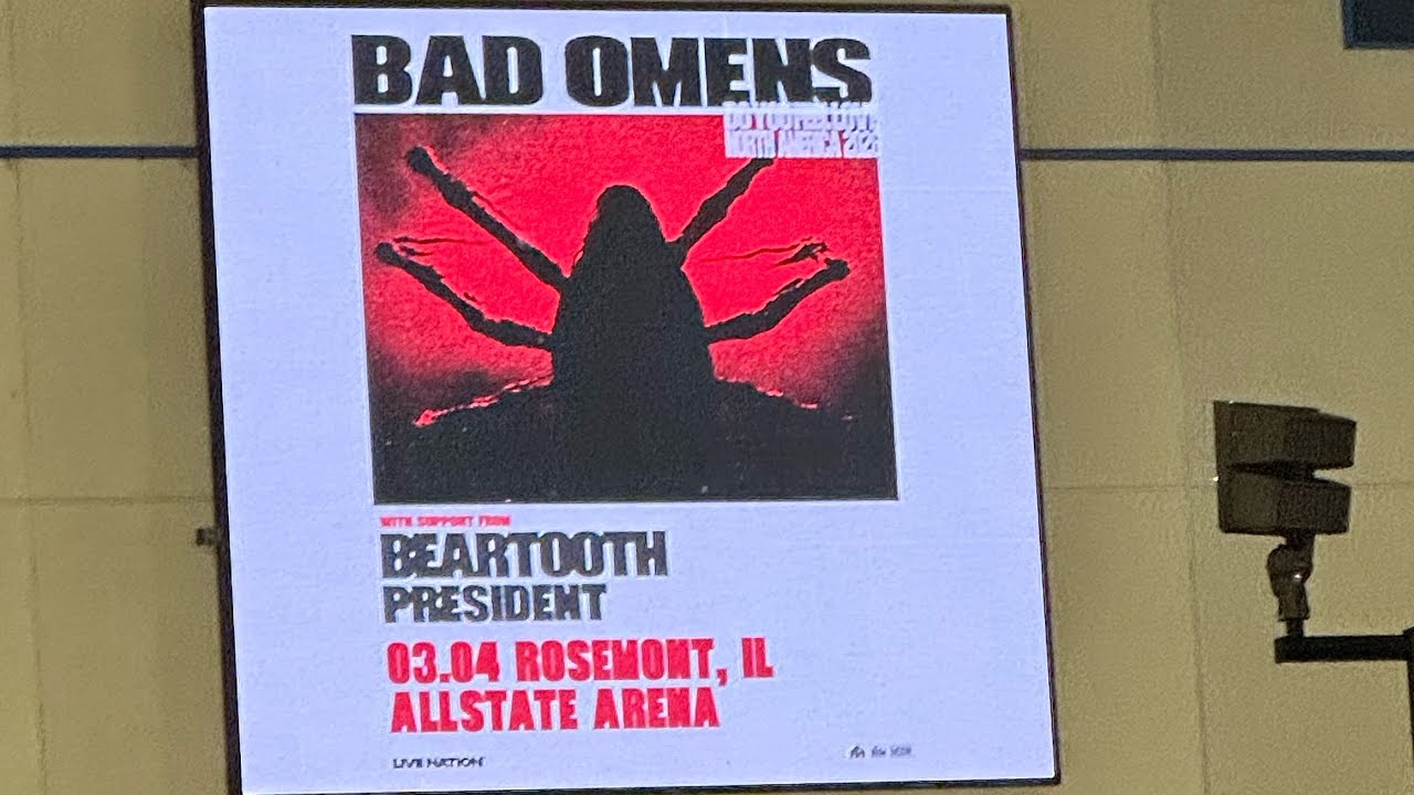 #badomens , #beartooth , and #presidentband Live Allstate Arena. #chicago /Rosemont March 4th 2026! 