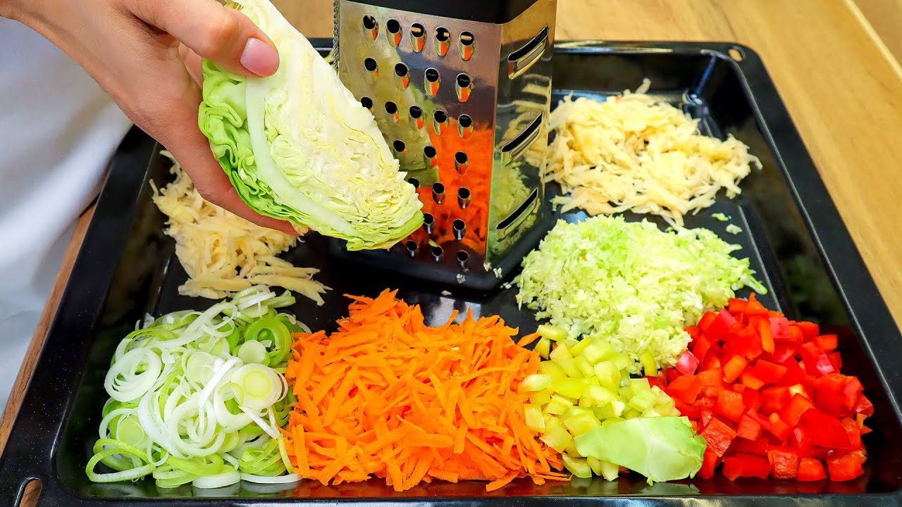 Ich habe noch nie so leckeres gebackenes Gemüse gegessen! Einfaches Abendessen Rezept!