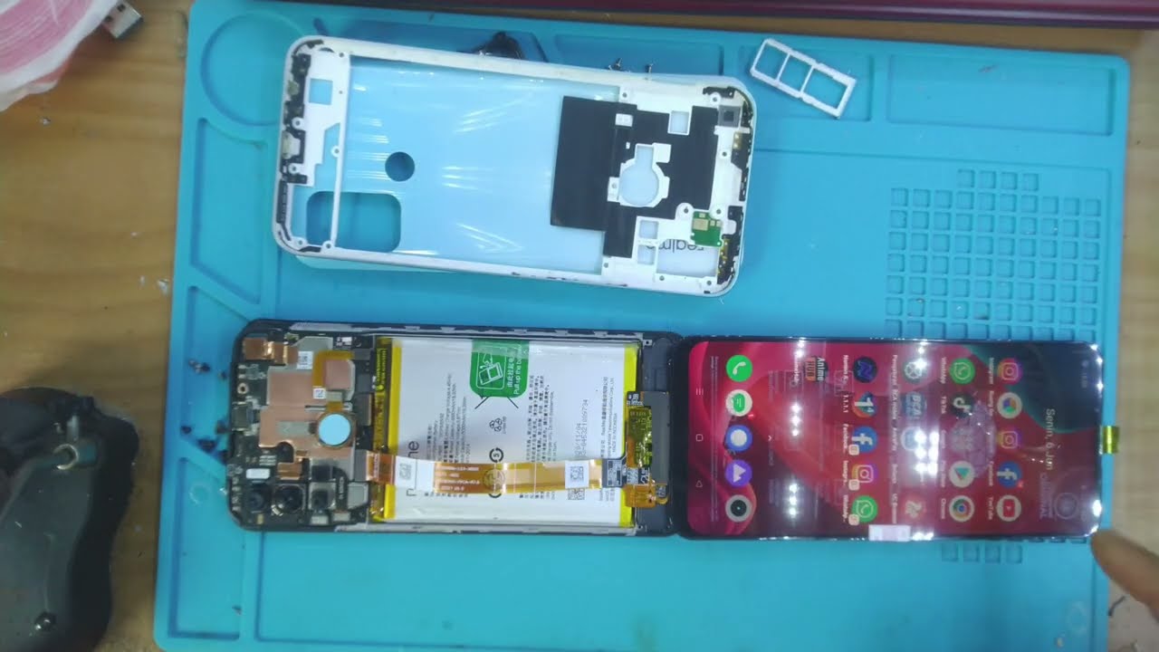 cara mudah mengganti kasing fullset dan lcd realme 7i