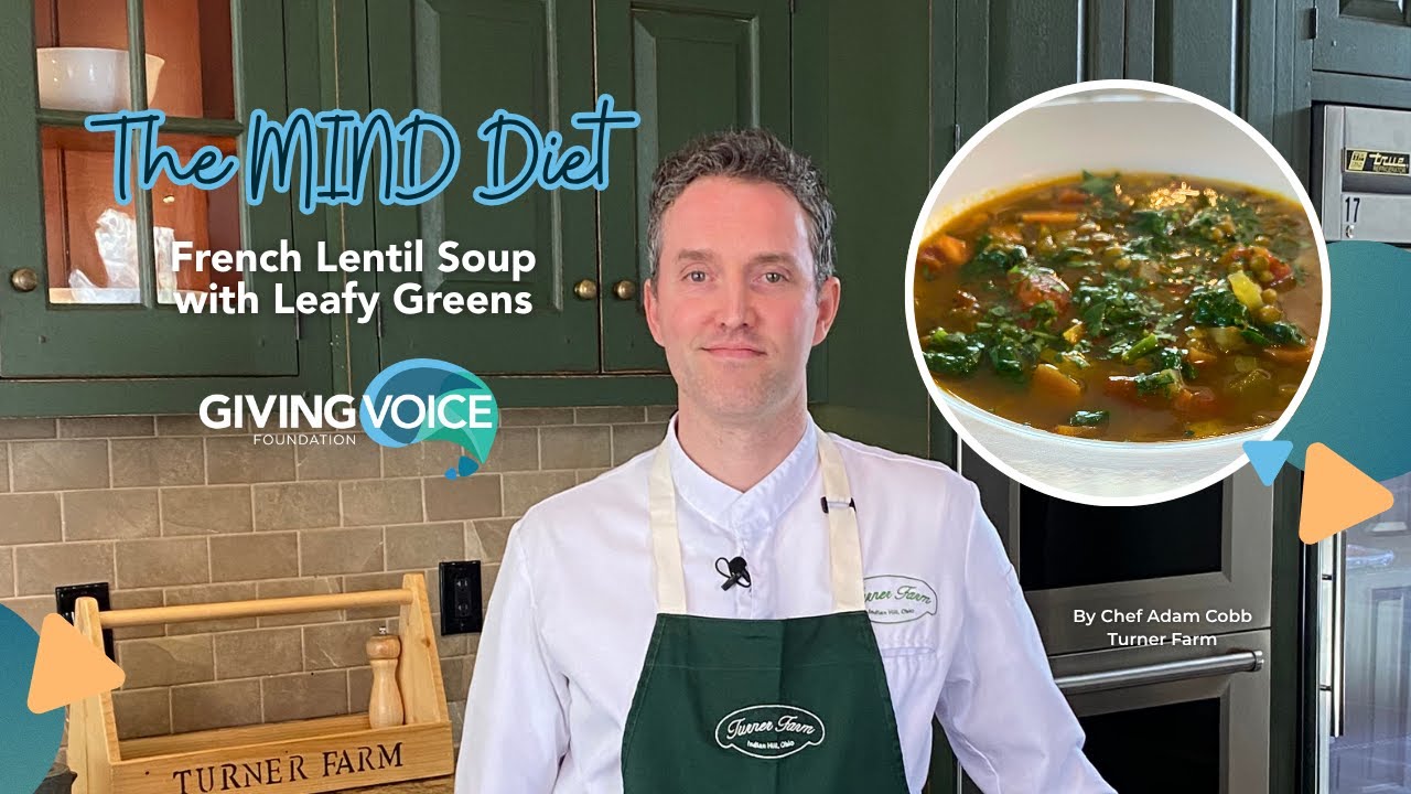 French Lentil Soup with Leafy Greens | MIND Diet Cooking Demo | Brain-Healthy Comfort Food