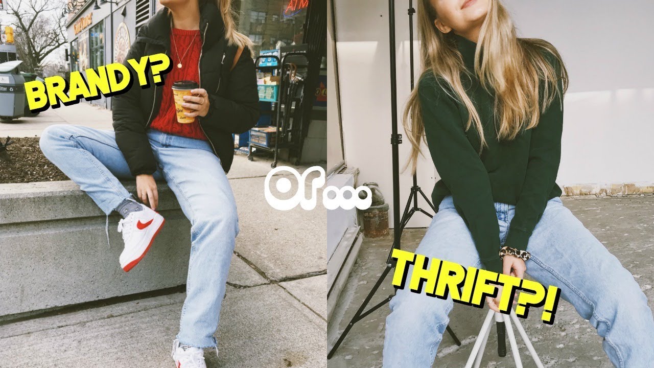 Brandy melville inspired winter thrift haul ☆ #thriftmas