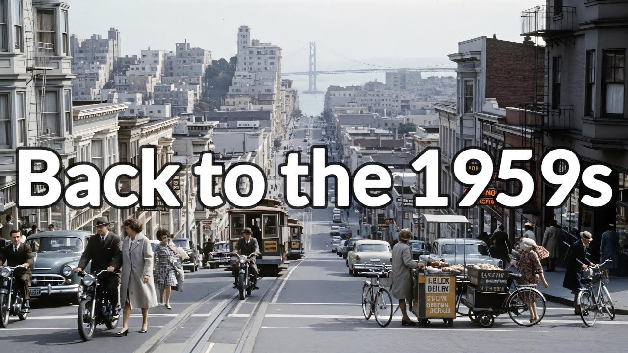 San Francisco 1959 (New Version) in Color [VFX,60fps, Remastered] w/sound design added #002