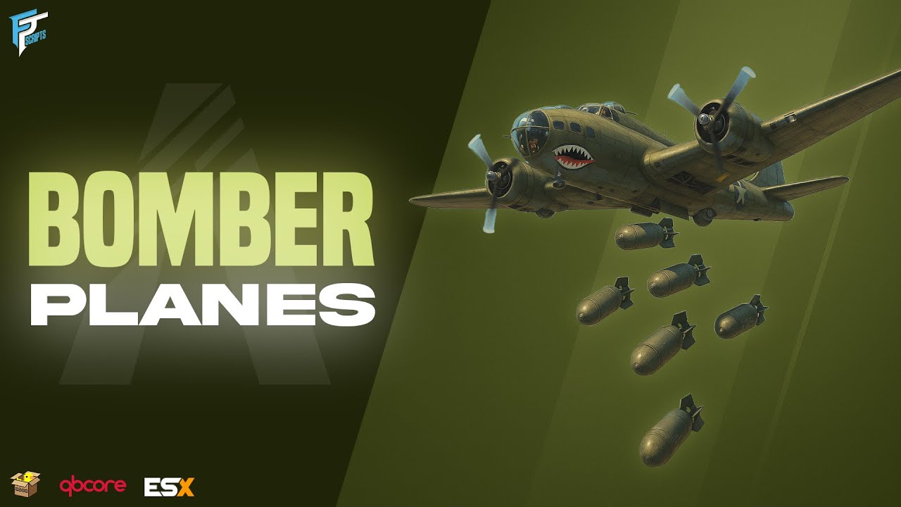 [ESX/QB/OX] Bomber Plane Script | Rent-Based Bombing Planes | Fatality Scripts