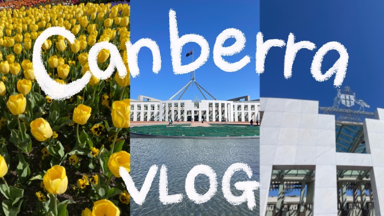 【Canberra VLOG】メルボルン発弾丸キャンベラ旅🌷💛国会議事堂/美術館/フラワーフェスティバル