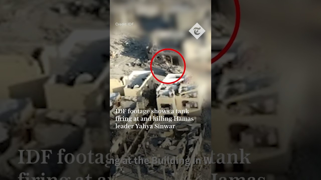 IDF releases footage of tank firing at  Hamas Leader Yahya Sinwar