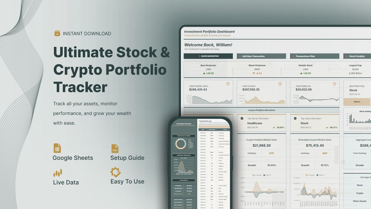Investment Portfolio Tracker Spreadsheet Explained (Step by Step) - 2026 Updated Version