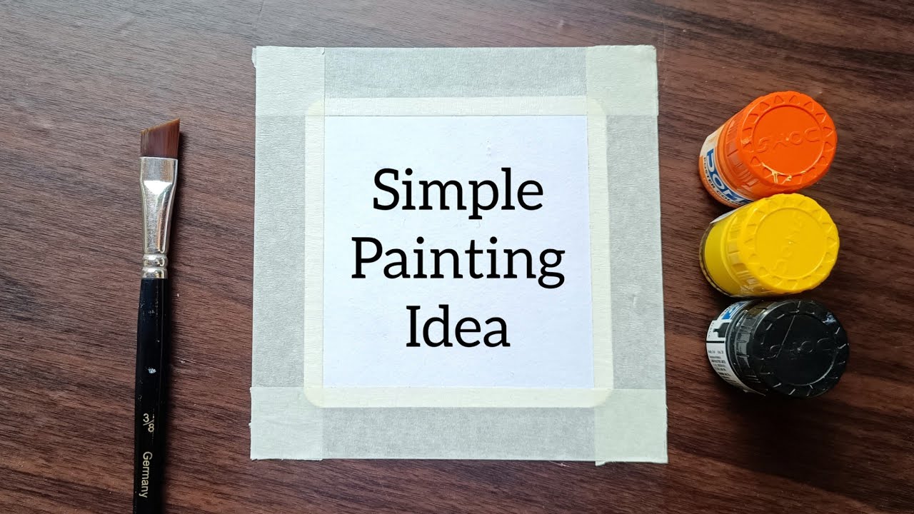 Easy painting for beginners/acrylic painting ideas/simple sunset drawing/poster colour painting idea
