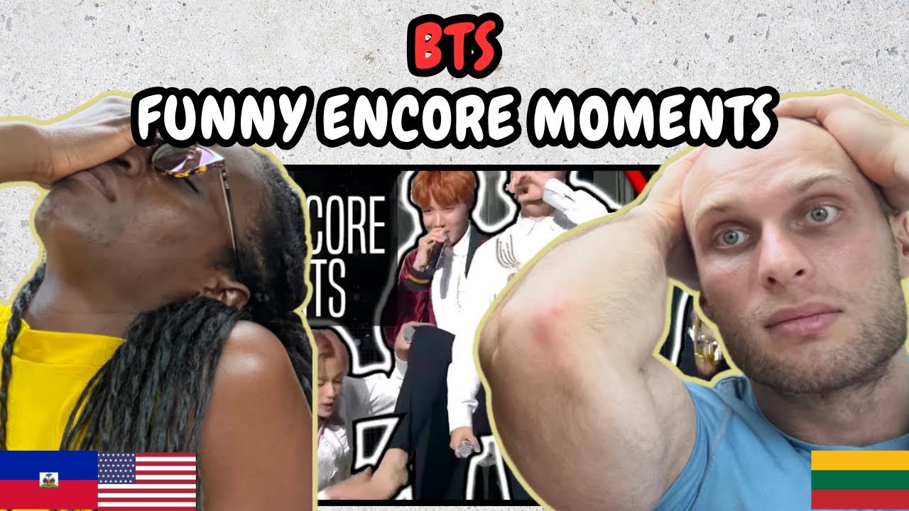 РЕАКЦИЯ НА BTS — ЗАБАВНЫЕ МОМЕНТЫ НА БИС | ПЕРВЫЙ СМОТР