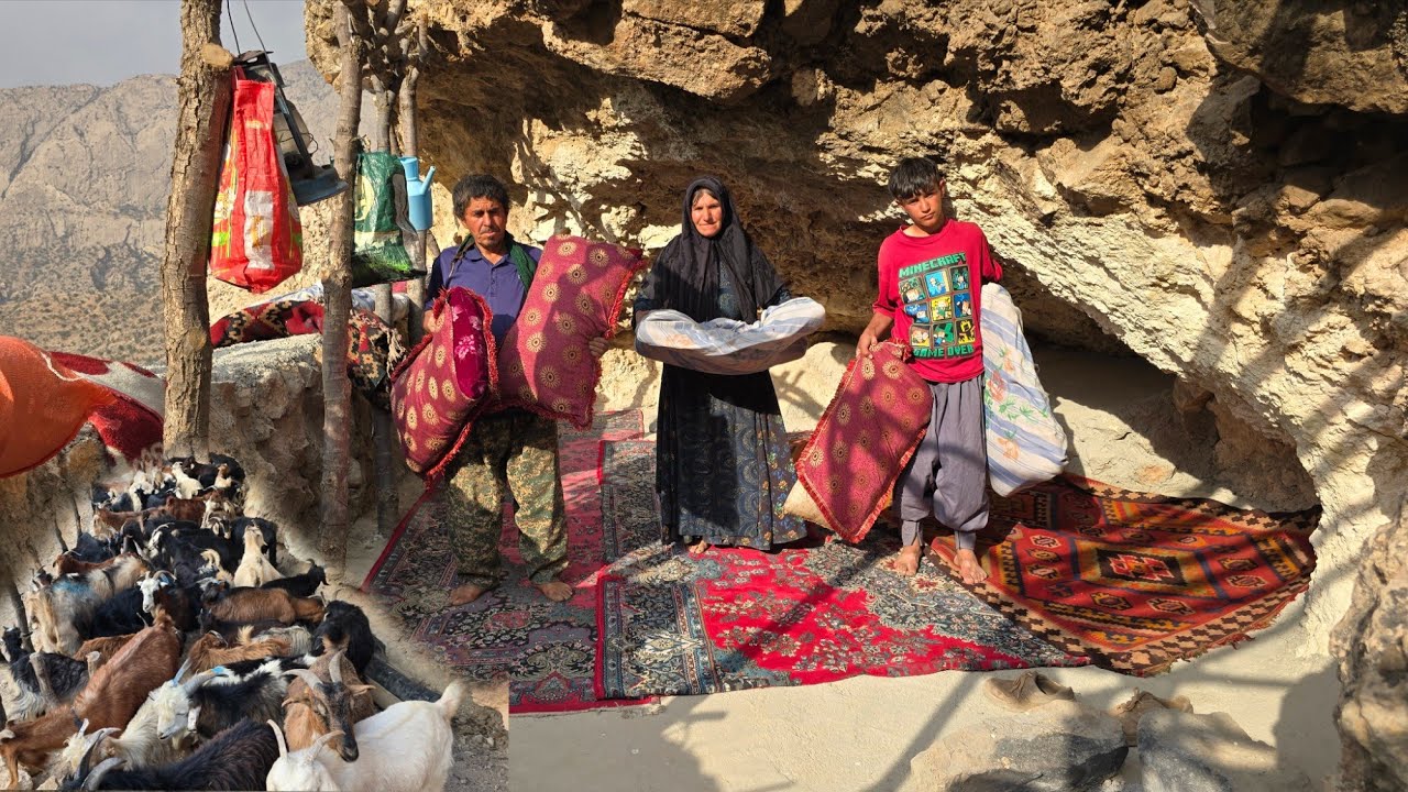 🏔️The First Day Living in a Mountain Cave| Preparing a New Home After the Great Nomadic Migration