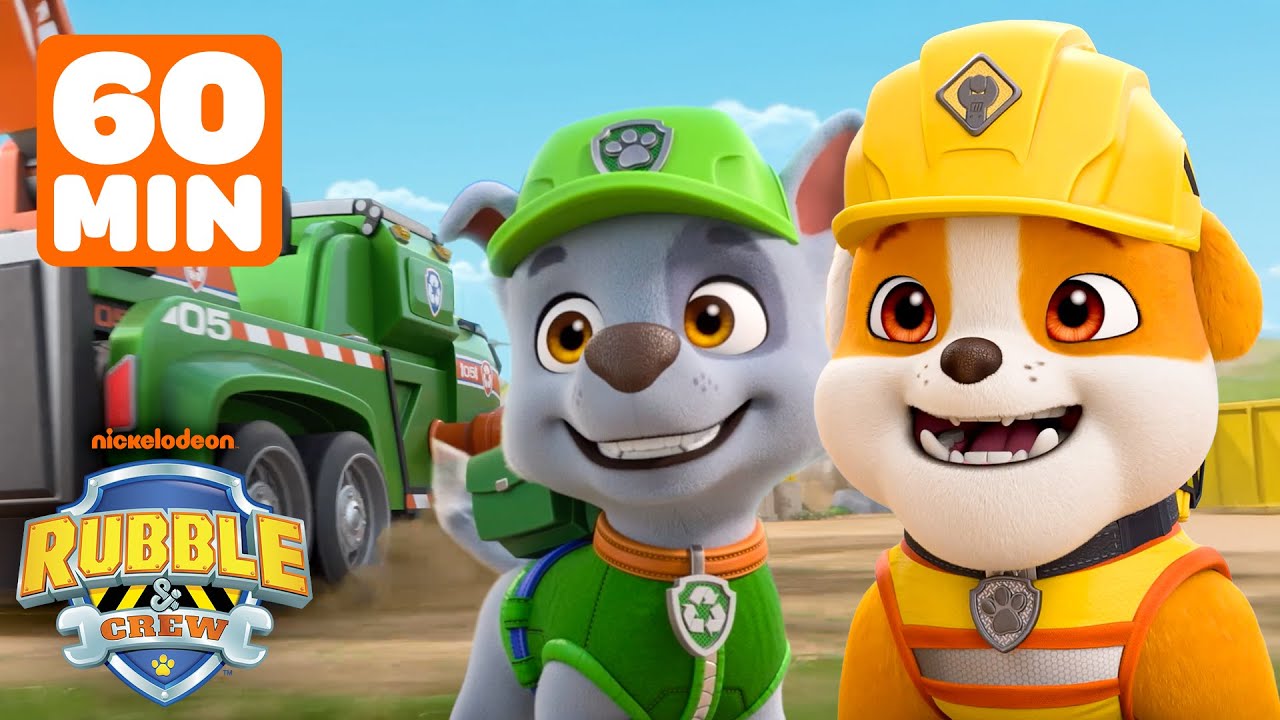 Rubble's Bark Yard Missions With the PAW Patrol! | 1 Hour | Rubble & Crew