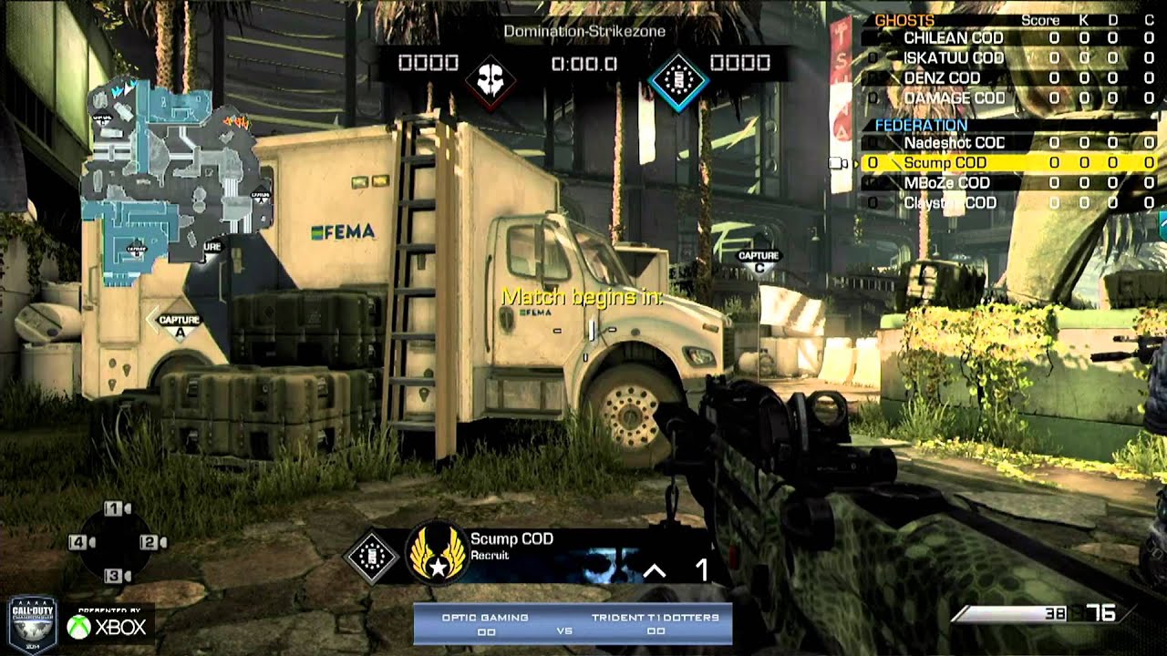 OpTic Gaming vs Trident T1 Dotters - Game 1 - WB Round 3 - CoD Championships 2014