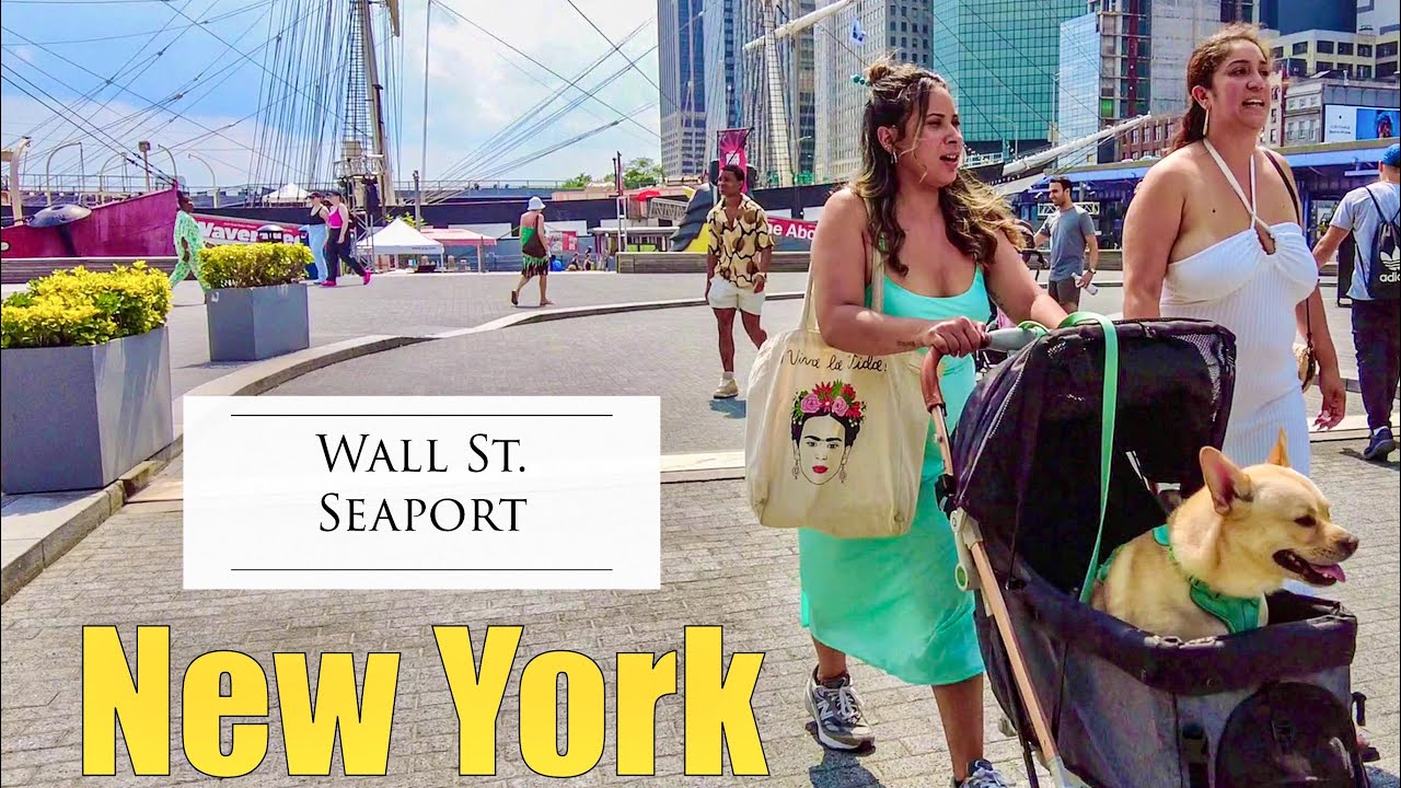New York Walking Tour - Downtown -Seaport - Relaxing Walk in Hot Summer Day - প্রবাসী বাংলাদেশী জীবন