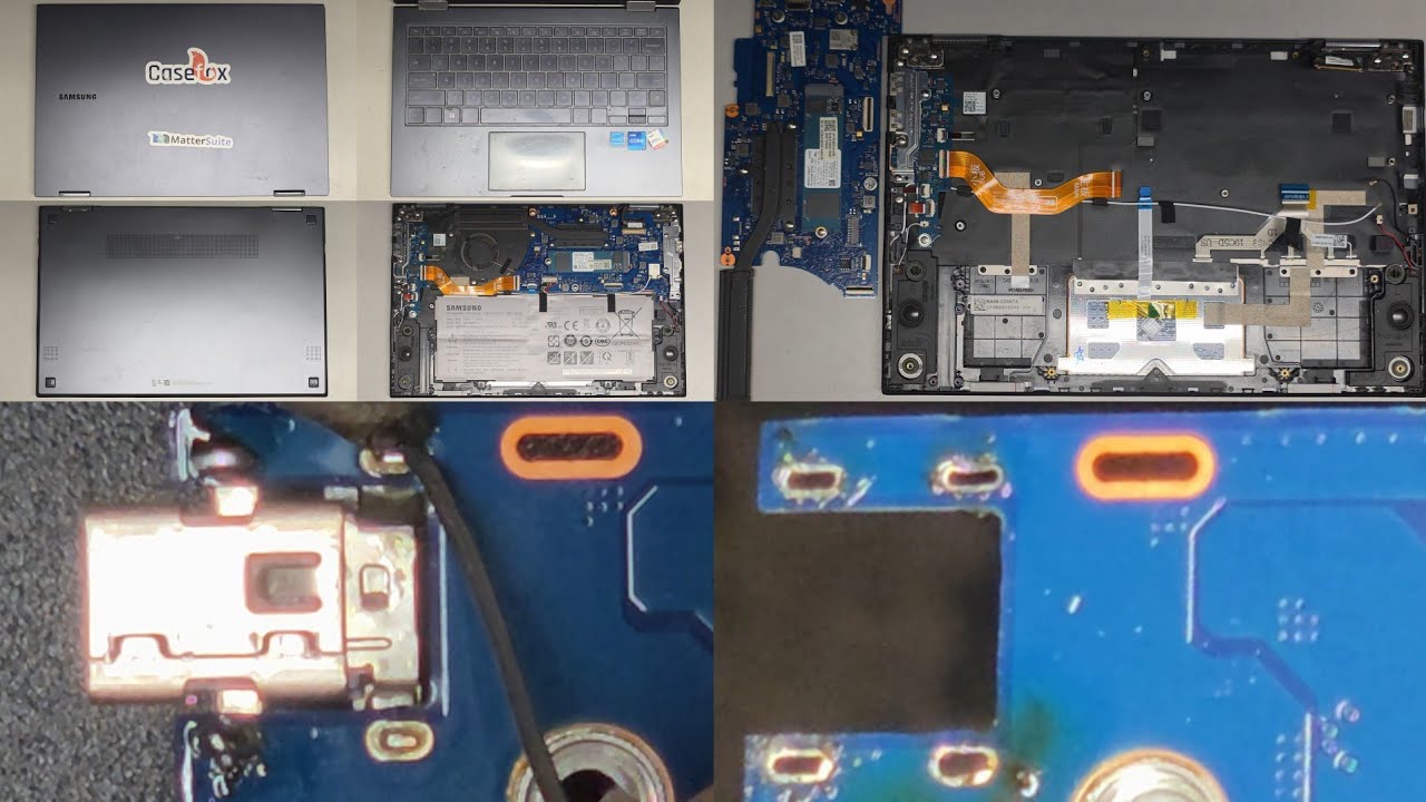 Samsung Galaxy Book Flex2 Alpha NP730QDA Disassembly SSD Upgrade Battery DC Jack Charge Port Repair
