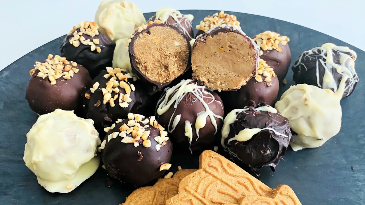 Spekulatius Pralinen 2 Varianten ganz einfach Pralinen selber machen | Krokant und Soft