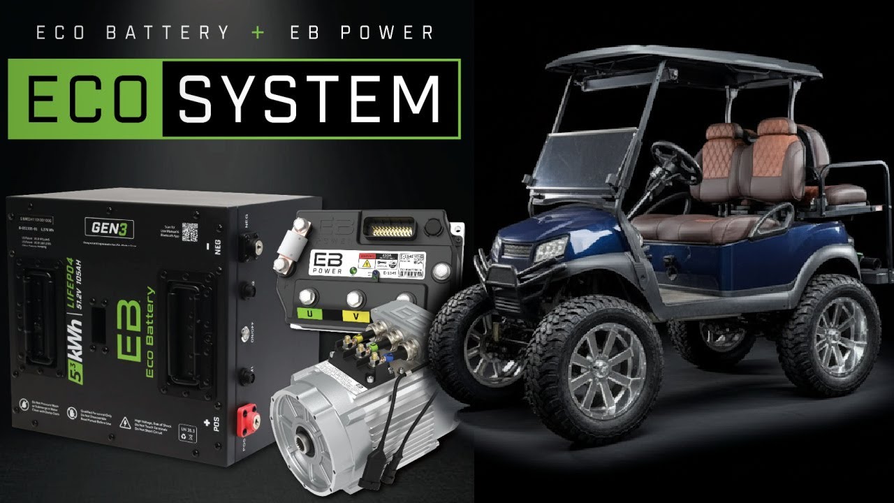 Установка системы переменного тока ECO Battery и аккумулятора GEN3 70 В | Club Car Precedent Tempo