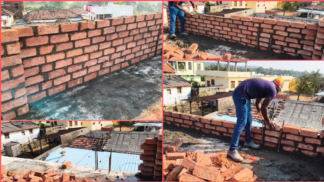 How To Make Wall 😍😍In Brick 🥰🥰 Sand and Cement Technique style ❤️❤️ Deewar Kaise Banaye Raj Mistry 😍