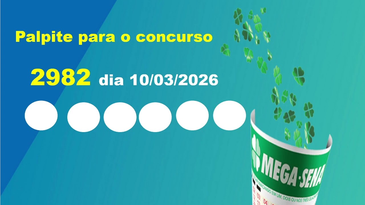 Mega Sena 2982, Palpites de N&uacute;meros Quentes para o Pr&oacute;ximo Sorteio da Mega Sena 2982