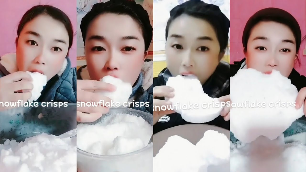 ASMR her squeaky ice eating only bites