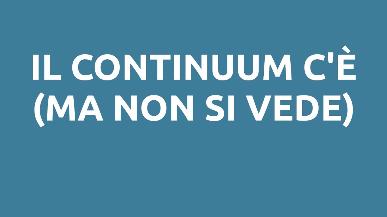 COS'È IL CONTINUUM LINGUISTICO?