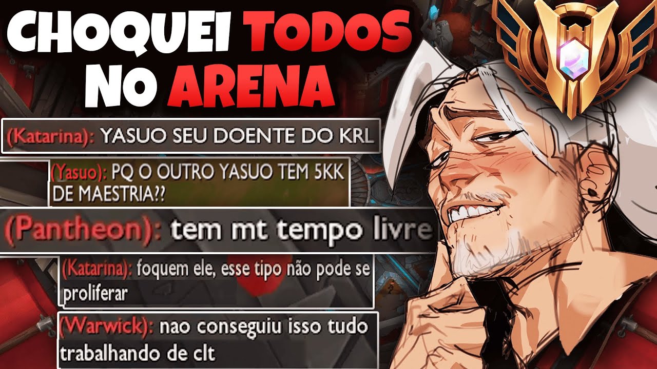 mono yasuo no arena: eles sentiram medo da minha maestria e decidiram me focar! 1v14
