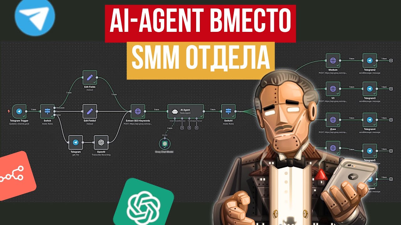 Как я получаю трафик в Telegram с помощью AI агента за 5 минут!