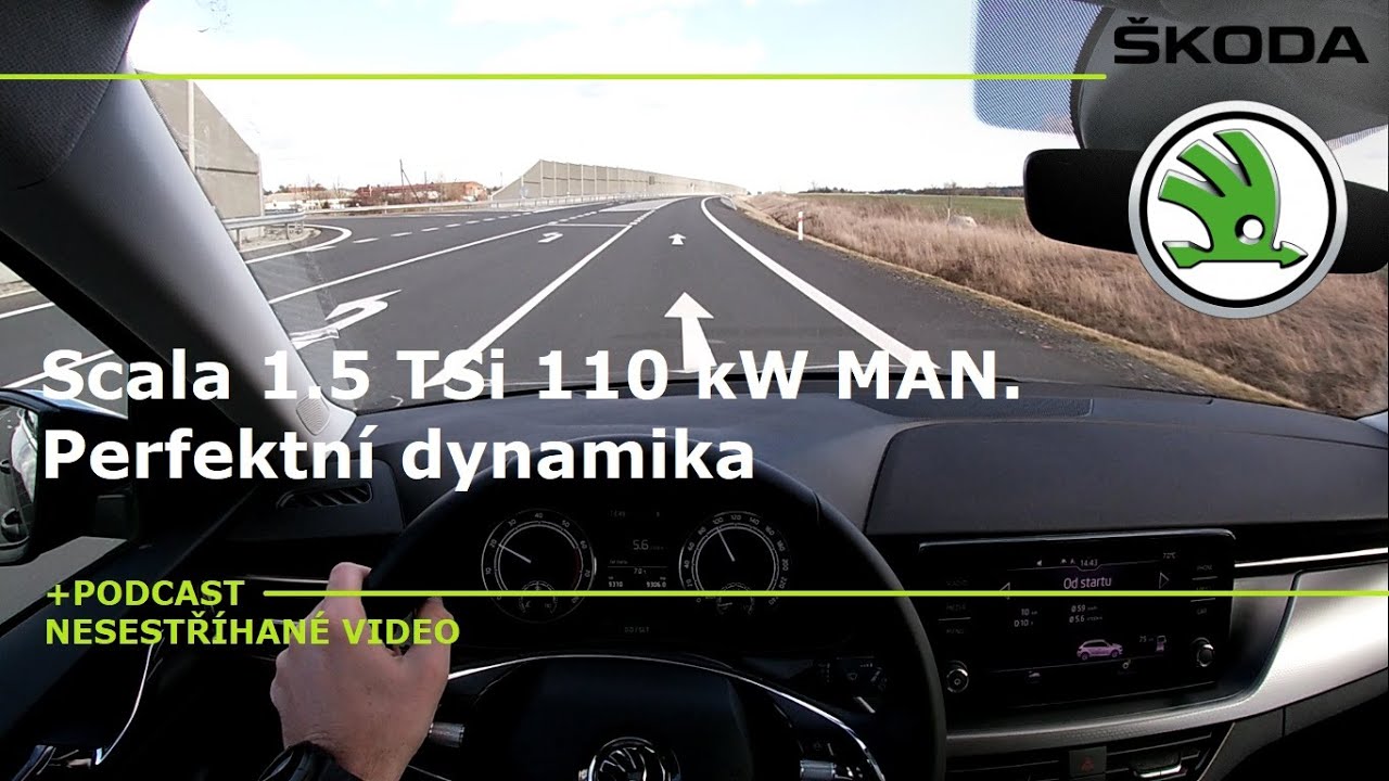 Nesestříhaný záznam: Test spotřeby Škoda Scala Style 1.5 TSI 110kW man. Neskutečně povedené auto!