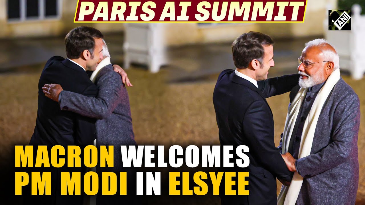 Paris AI Summit: French Prez Emmanuel Macron welcomes PM Modi to Elysee Palace for dinner meeting