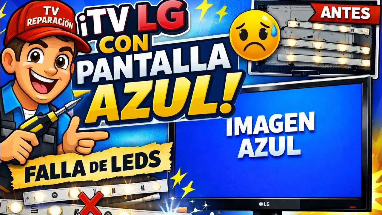 ✅¡Solución de imagen azul en TV LG, modelo 60UN7270PSA! 🔧🔥 Reparación de leds paso a paso.💯🇧🇷