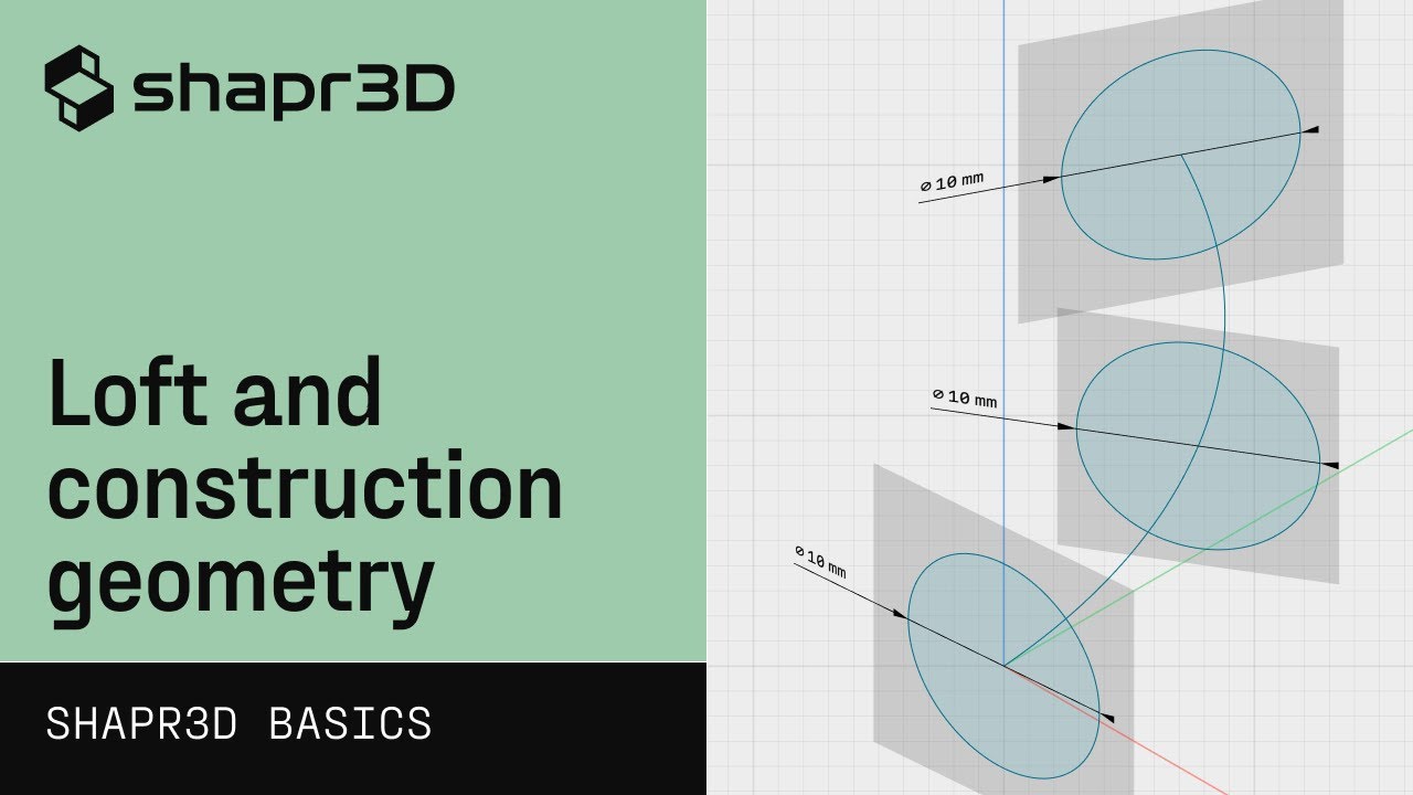 Loft and construction geometry: Designing a Motorcycle Handlebar, part 1 | Shapr3D Basics