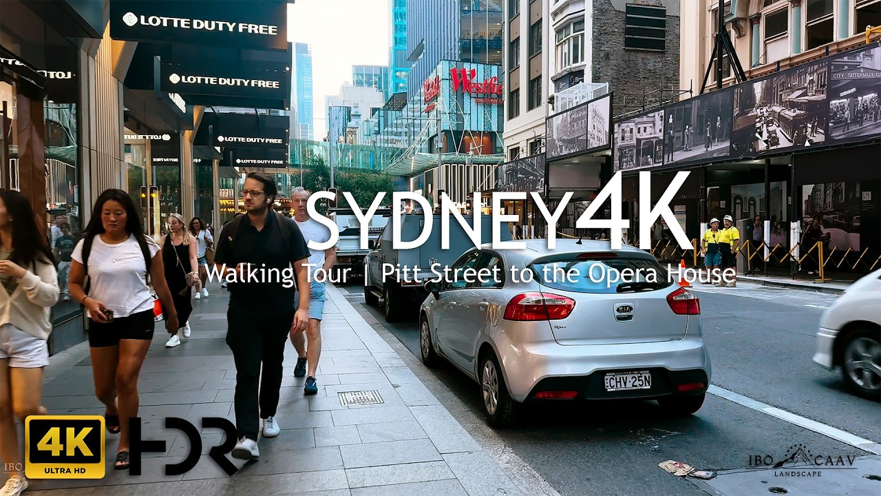 Sydney Walking Tour | From Pitt Street to the Opera House in 4K HDR 🚶‍♂️🌆
