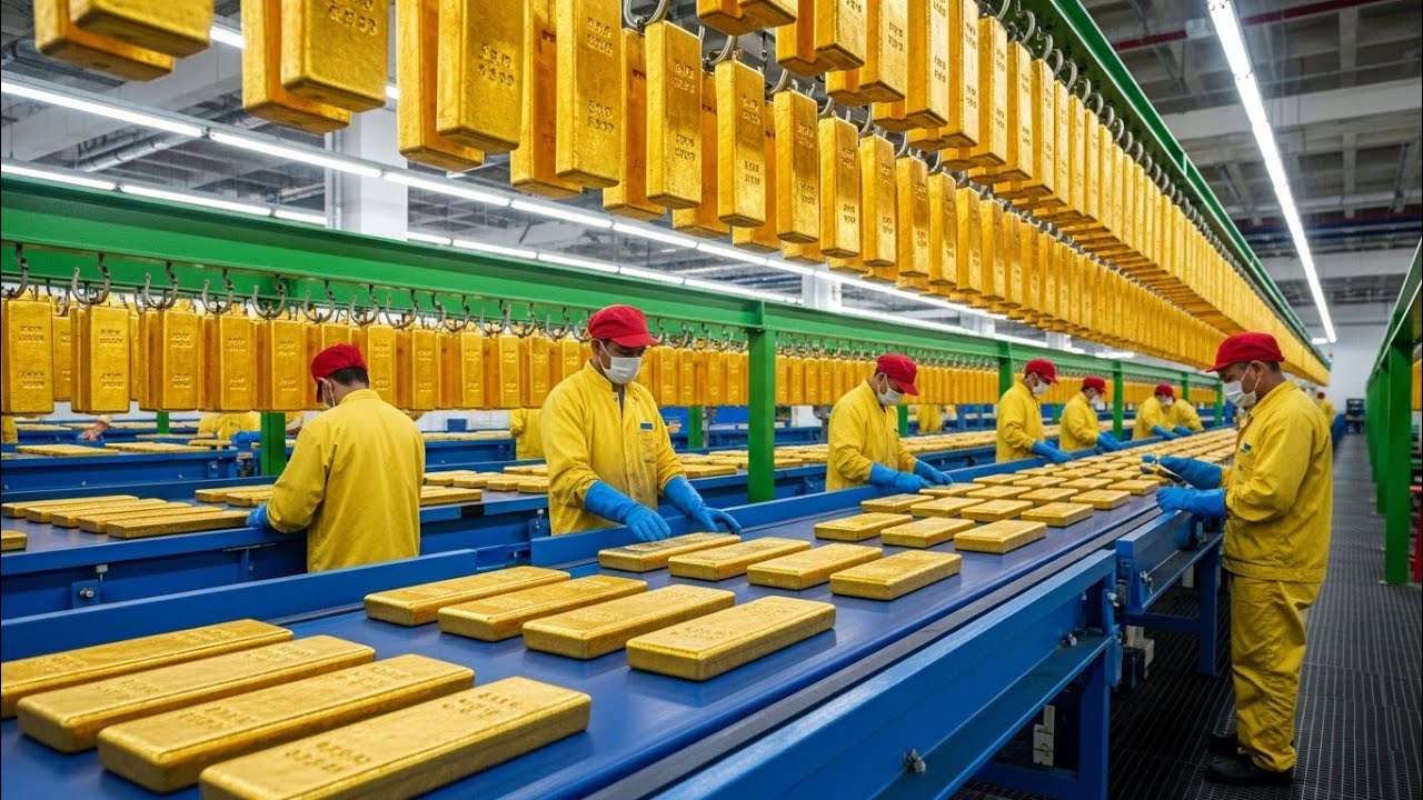 Inside a Gold Bar Factory &ndash; How Pure Gold Is Transformed Into Million-Dollar Bars (Full Process)