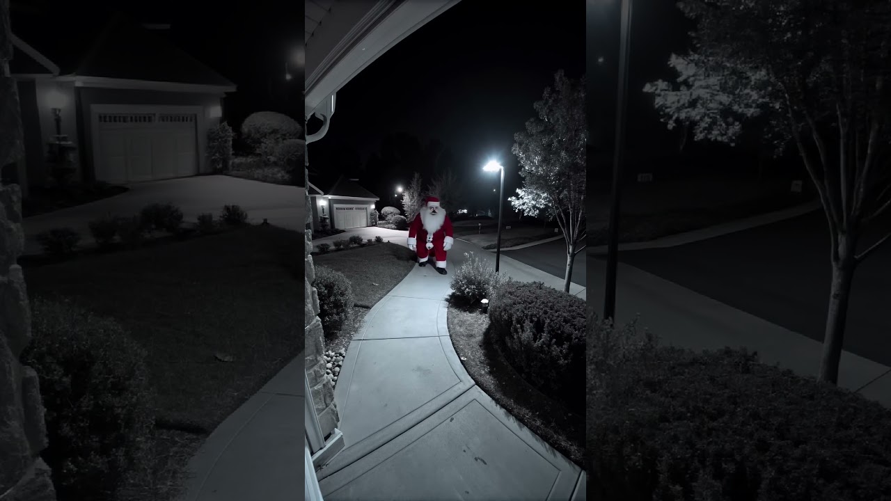 😱 Ce P&Egrave;RE NO&Euml;L TERRIFIANT film&eacute; par cam&eacute;ra  est-il VRAI ?🎅💀 #scary #ai #foundfootage #horror #shorts