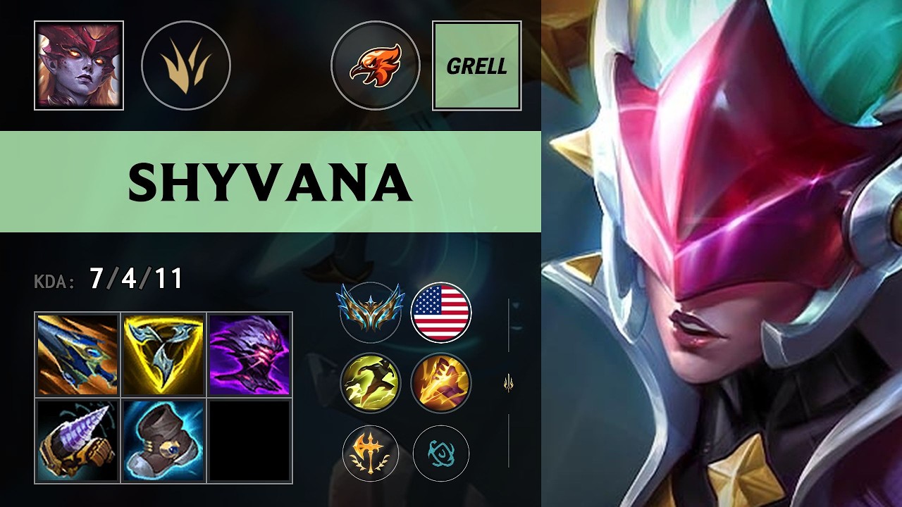 (FUE Grell) Shyvana Jungle vs Evelynn - NA Challenger Patch 26.15