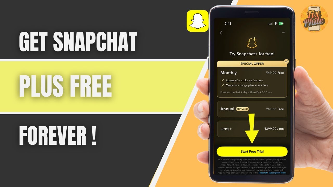 How to Get Snapchat Plus FREE Trial Forever (2025 Trick) &ndash; Try Snapchat+ Without Paying!