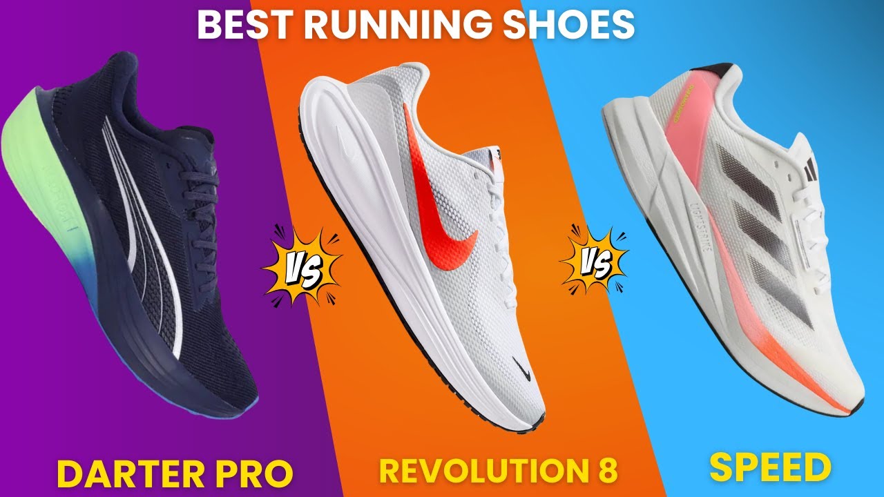 Nike Revolution 8 Vs Adidas Duramo Vs Puma Darter Pro Comparion | Best Running Shoes under 3000