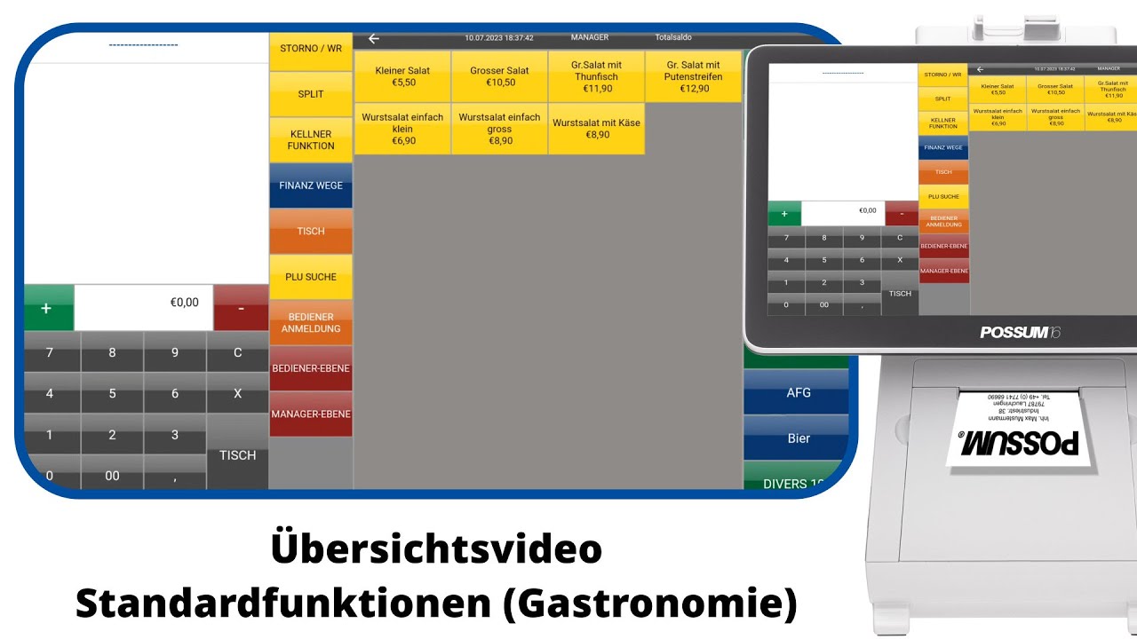 Kassensoftware Übersicht (Gastronomie) - POSSUM Kassensysteme (2023)
