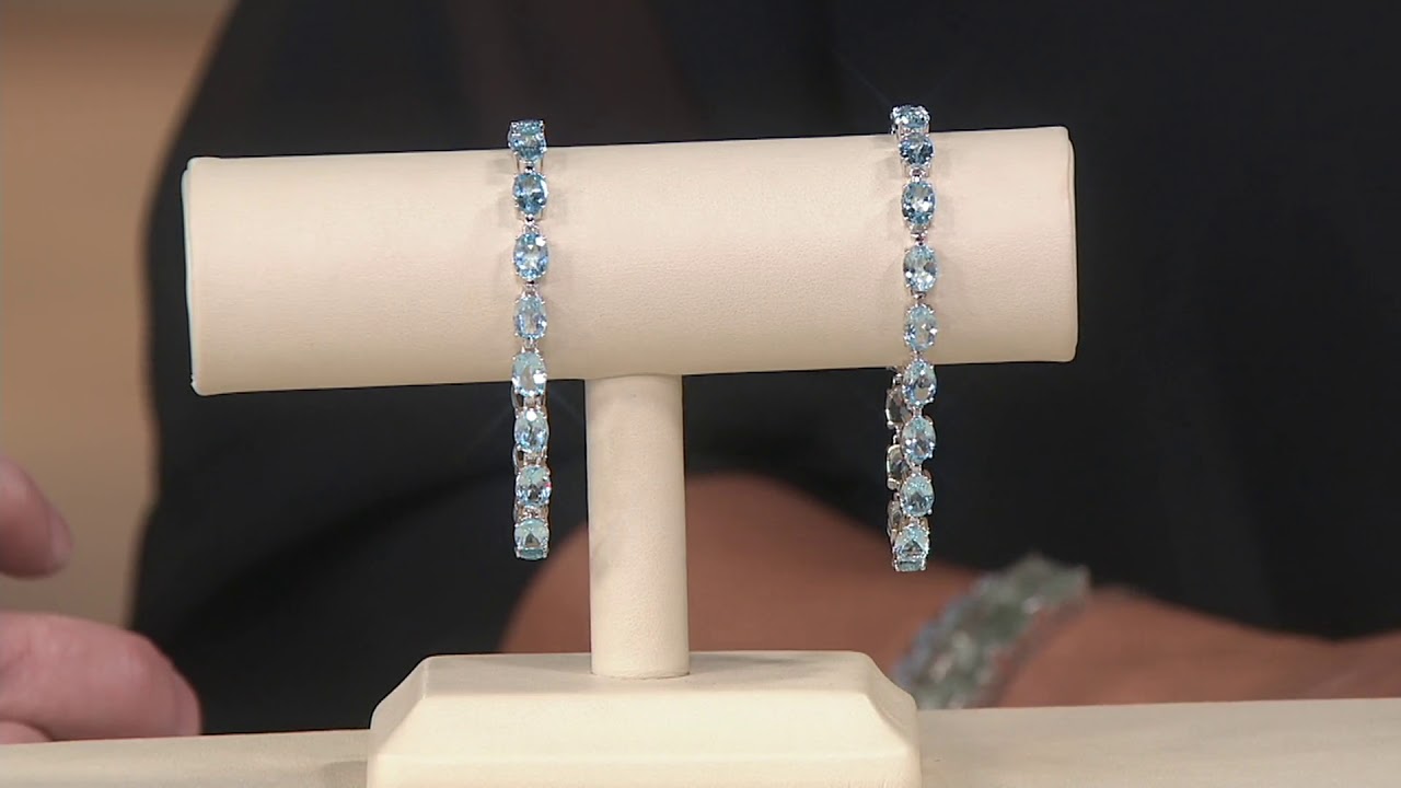 Semi-Precious Gemstone Sterling Silver Tennis Bracelet on QVC