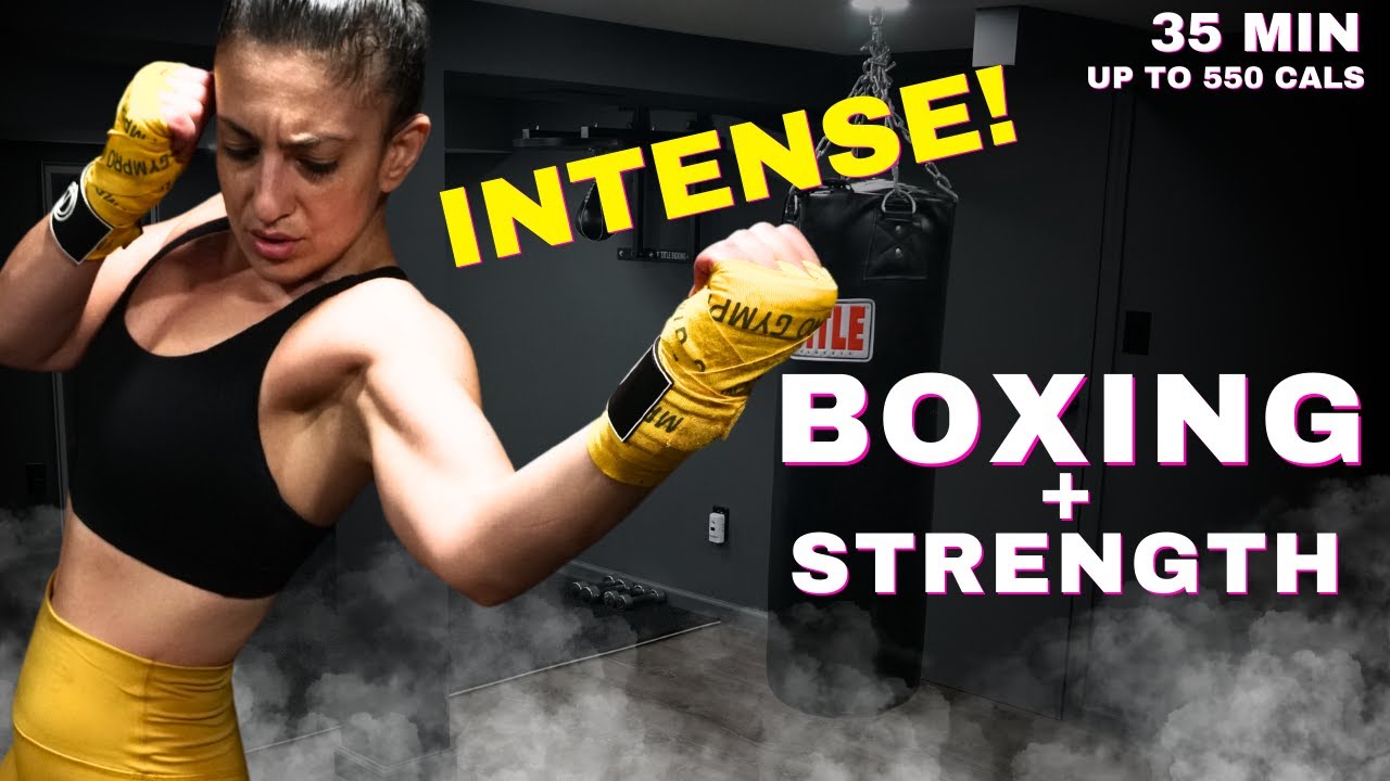 GET INSANELY FIT! (No Repeat) BOXING Combos + DUMBBELLS Circuit Workout // SYLVIA NASSER