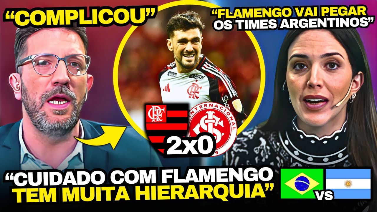 TV ARGENTINA PREOCUPADA E EM CHOQUE COM FLAMENGO 2x0 INTER